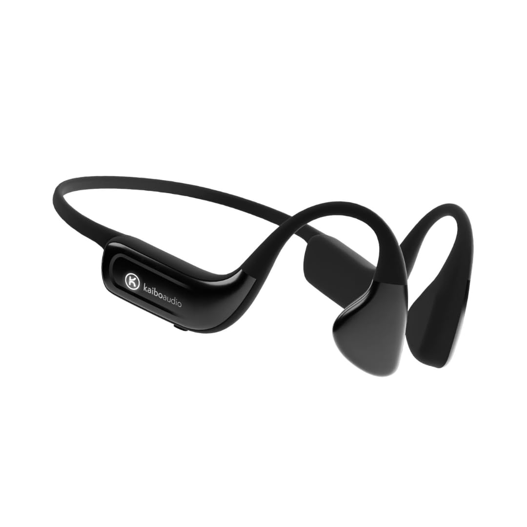 Auriculares Deportivos KaiboAudio Kaibo Flow Negro Conducción Ósea para Gimnasio y Micrófono con Cancelación de Ruido Impermeables IPX67