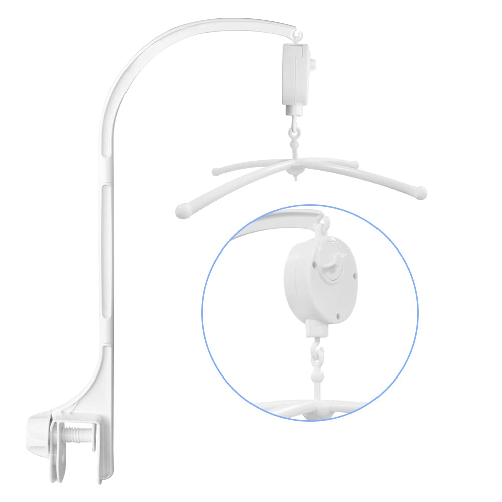 FineGood - Móvil para bebé con caja musical - Móvil para cuna o cama - Soporte para campana
