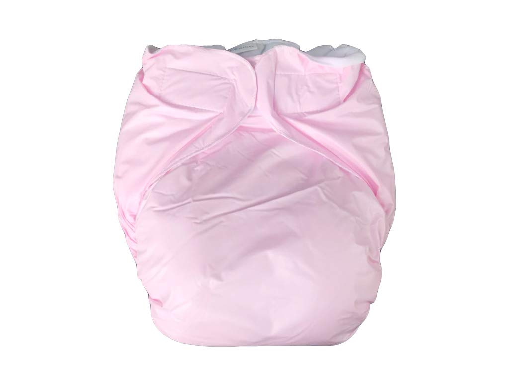 Pañales de PVC Haian ABDLAdult Incontinencia AIO, rosado bebé, M-L
