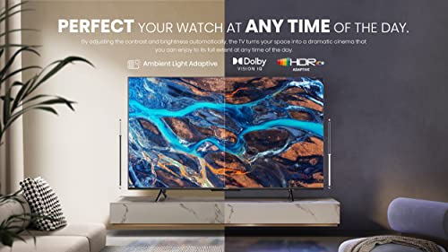 Hisense ULED 4K Premium 55U6H Quantum Dot QLED Series 55 Pulgadas Smart Google TV, Dolby Vision Atmos, Control Remoto de Voz, Compatible con Alexa (Modelo 2022)