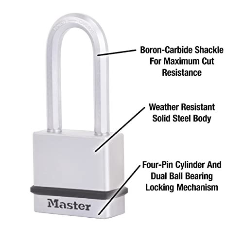 Candado de Acero Macizo Master Lock 5 cm Grillete Encogido Paquete de 2 Keyed Alike