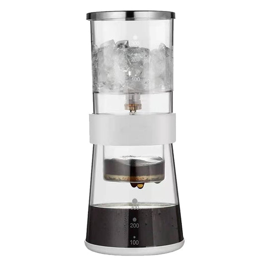 BLARYETI - Cafetera para goteo de hielo, 14 onzas, café frío, gotero suave, lento, frío, gotero, concentrado, con flujo de agua ajustable, filtro de acero inoxidable