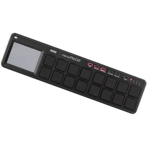 KORG Slim-Line USB Superficie de Control USB, Controlador de Drum Pad USB de línea Delgada, Negro