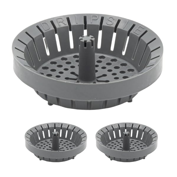 Colador de fregadero de cocina de 3.25 pulgadas, colector de alimentos antiobstrucciones, cesta de drenaje flexible, apto para lavaplatos, ajuste estándar, fabricado en Estados Unidos (paquete de 3
