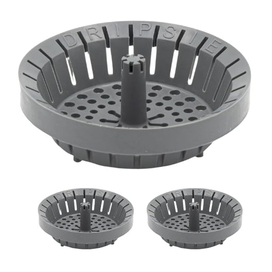 Colador de fregadero de cocina de 3.25 pulgadas, colector de alimentos antiobstrucciones, cesta de drenaje flexible, apto para lavaplatos, ajuste estándar, fabricado en Estados Unidos (paquete de 3