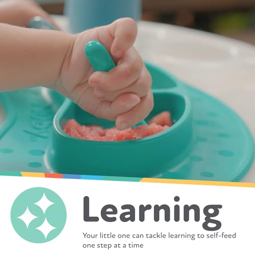 Juego de Cucharas Nuby Verde Silicona fácil de Agarrar para Bebé 6+ Meses