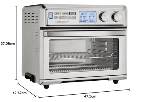 Cuisinart TOA-95 - Horno tostador digital de alta calidad de 1800 W con visualización digital y controles, capacidad extragrande, programación intuitiva y temperatura ajustable, acero inoxidable