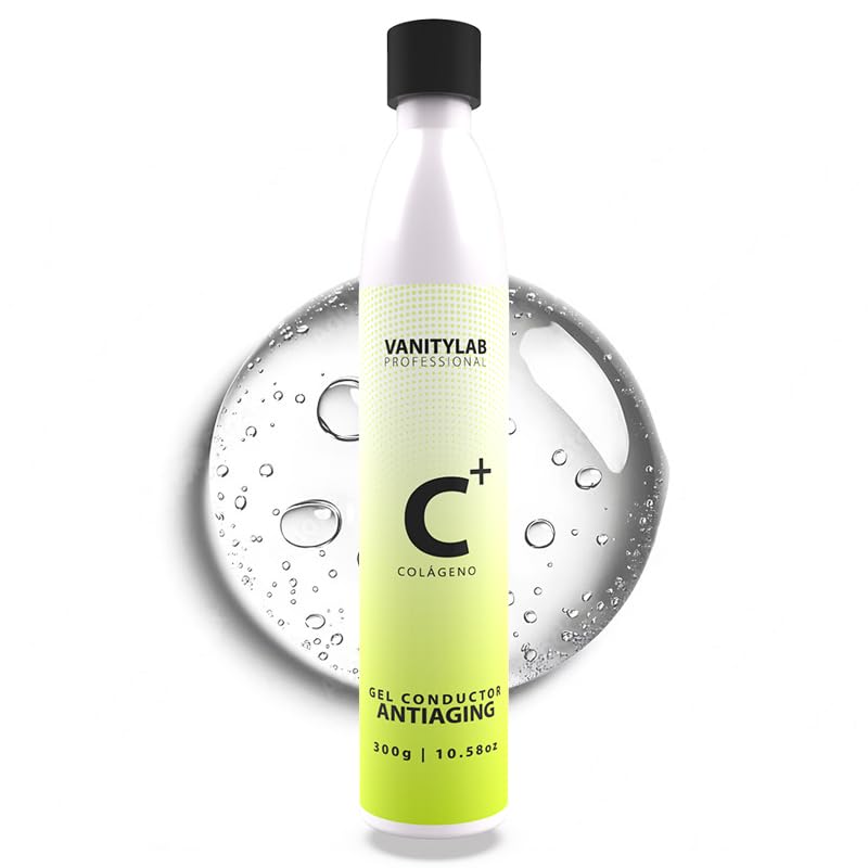 Gel Conductor Facial con Colágeno - Hidratante, Reafirmante y Antiedad - Ideal para Radiofrecuencia, Cavitación, Microcorriente y Ultrasonido - Sin Residuos - 300g (COLÁGENO)