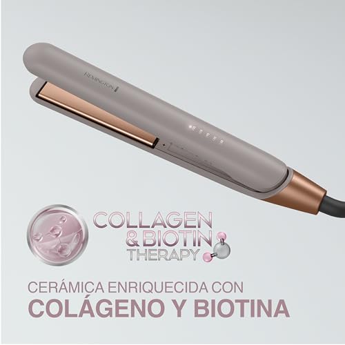 Remington Plancha Alaciadora de Cabello Cerámica Colágeno y Biotina, Control Antifrizz, S31A-110F