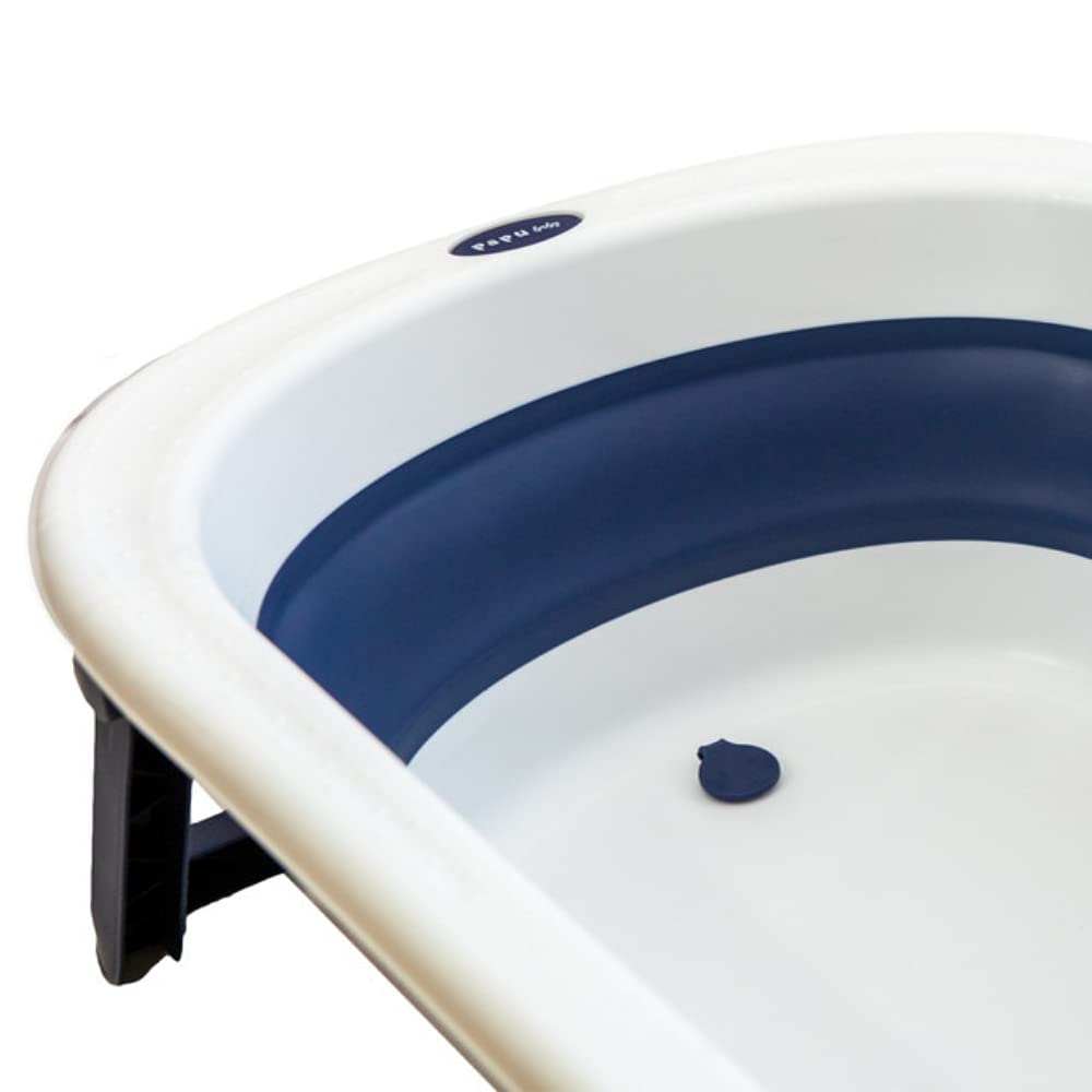 Bañera Plegable PAPU BABY Azul con Cojín para Bebés y Niños Pequeños