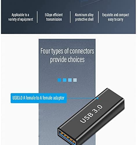 Kits de Adaptadores USB HAOQUOOU Alta Velocidad Hembra a Hembra y Macho a Macho Tipo C