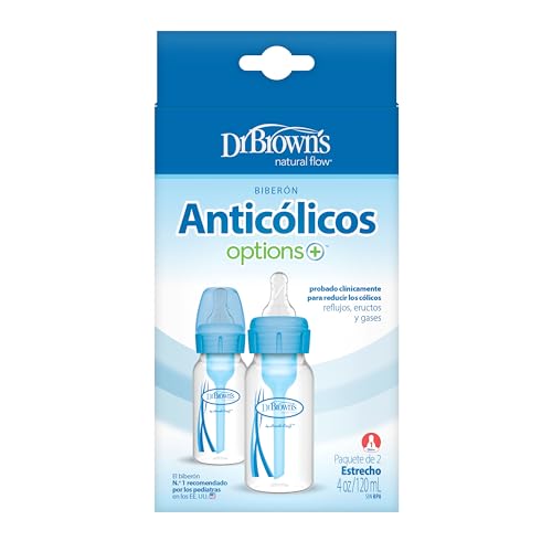 Biberón Dr. Brown's Azul Estándar 4 oz Paquete de 2