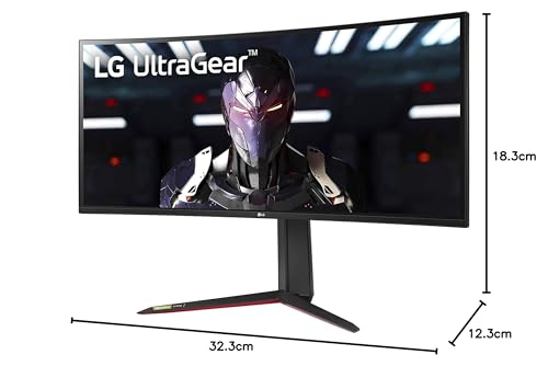LG Ultragear QHD Monitor Curvado para Juegos de 34 Pulgadas 34GP83A-B, Nano IPS 1ms (GtG) con VESA DisplayHDR 400, NVIDIA G-Sync y AMD FreeSync Premium, 144Hz, Negro
