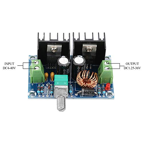 FTVOGUE Converter Regulador de Voltaje DC-DC Módulo Reductor de Alta Potencia 4-40V a 1.25-36V