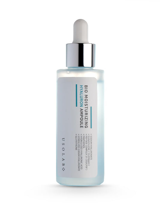 Sérum Hidratante USOLAB Skincare Coreano Bio Moisturizing Hyaluron Ampoule - Hidrata y Reafirma (50ml) - Con Ácido Hialurónico y Glutatión - Origen Surcoreano