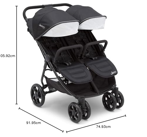 Jeep Destination - carriola doble ultraligero lateral x lateral, medianoche