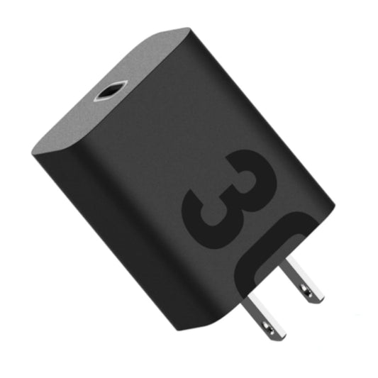 Cargador 30W Motorola Negro Carga Rápida Turbo Power USB-C Compatible con Razr, Edge, Z, G, M, One y más