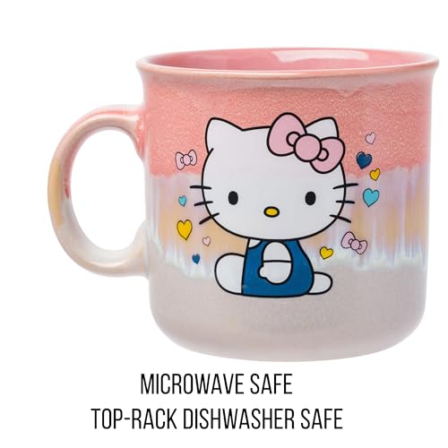 Taza de Cerámica Silver Buffalo Sanrio Hello Kitty Reactive Glaze 20 oz