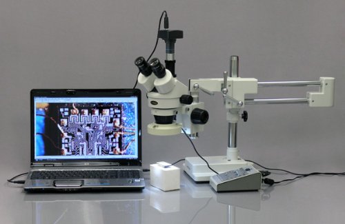 Cámara de Microscopio USB AmScope MU500-CK 5.0 MP con Software y Kit de Calibración Compatible con Windows y Mac OSX