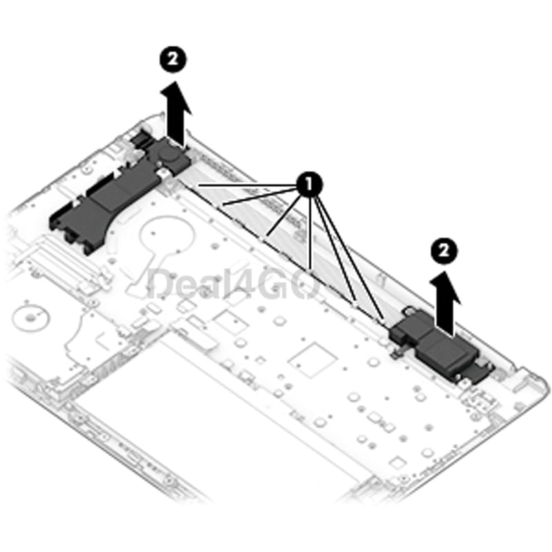 Deal4GO L52040-001 - Conjunto de altavoz interno de repuesto para H P 15s-DU 15s-DY 15-DW 15s-DR 15-GW TPN-C139 15-DW0043DX 15s-DY0000TU
