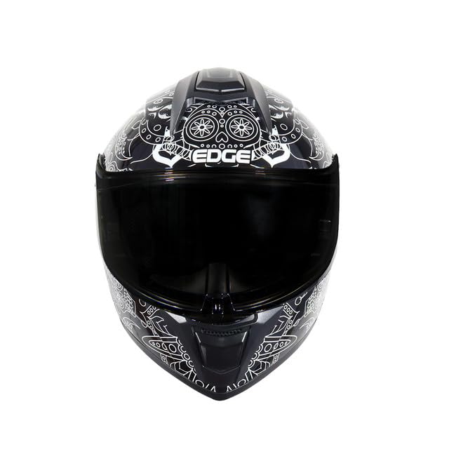 Casco para Moto Integral Boston - Casco Motocicleta Marca Edge - Visor Doble ANTIVAHO - Cascos para Motos Certificados Dot Moto - Accesorios para Moto Motocross Motocicleta Mujer Hombre (Neon, XL)