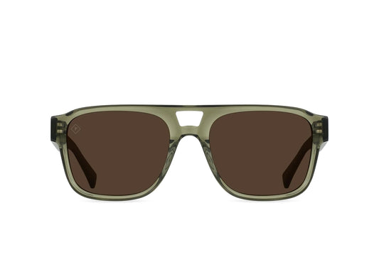 RAEN Rifka - Gafas de sol unisex estilo aviador rectangulares con protección UV - Lentes polarizadas Cambria/Marrón vibrante (Tamaño 54 mm) - Lentes polarizadas