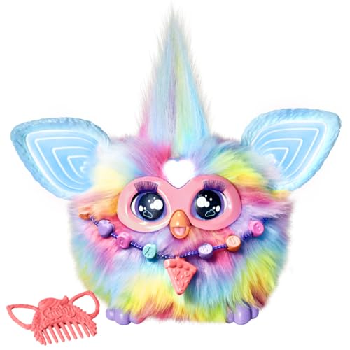 Peluche Interactivo Furby Tie Dye con 15 Accesorios de Moda para Niños y Niñas