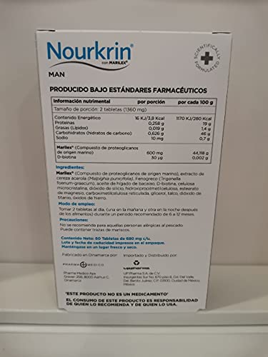 Tabletas Nourkrin Man Caja de 60 para Hombre