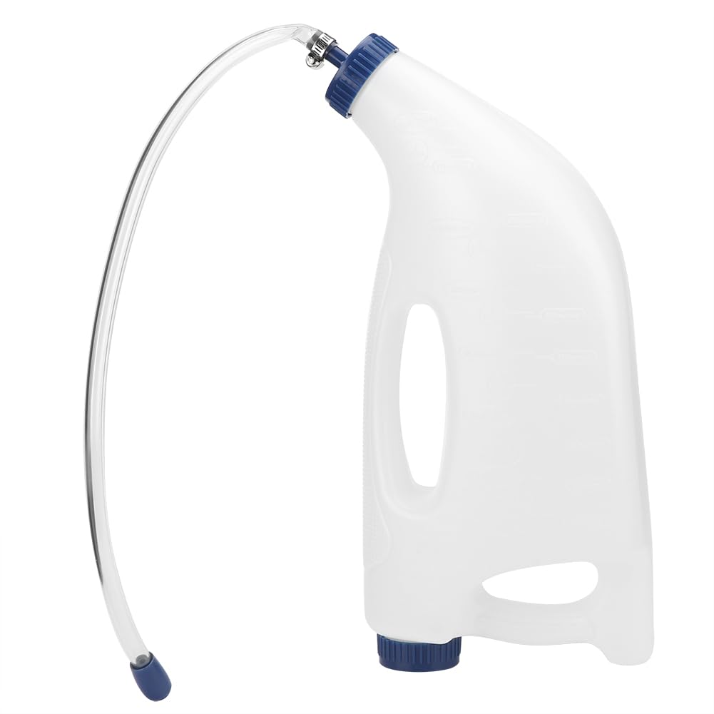 Alimentador de Terneros, Botella de Alimentación de Terneros de Plástico de 4L Que Proporciona Nutrición de Líquidos a los Terneros Sonda de PE Alimentador de Fluidos Botella de