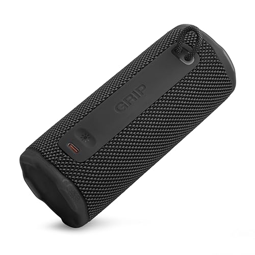 JBL Grip - Altavoz Bluetooth Compacto con Sonido Bold JBL Pro y luz Ambiental, hasta 14 Horas de Tiempo de reproducción, Agua, Polvo y Gotas (IP68) y conexión multiparlante con Auracast (Negro)