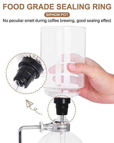Cafetera de Sifón YUCHENGTECH Vidrio de Mesa 5 Tazas 600 ml
