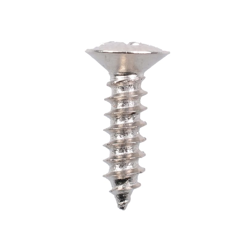 GETMusic - Juego de 50 tornillos de 3 mm para guitarra eléctrica Fender Strat ST Tele TL Stratocaster Telecaster Gibson LP Les Paul SG, Cromado