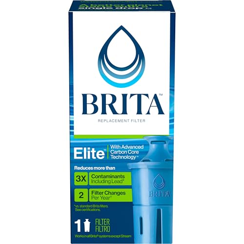 Brita Longlast Filtro de agua, filtros de repuesto de larga duración para jarras y dispensadores, Duradero, Azul oscuro, 1ct, 1