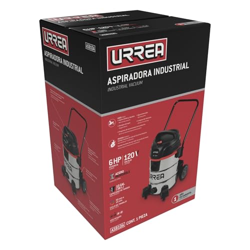 Aspiradora Urrea Acero Inoxidable 10 Galones 2 HP