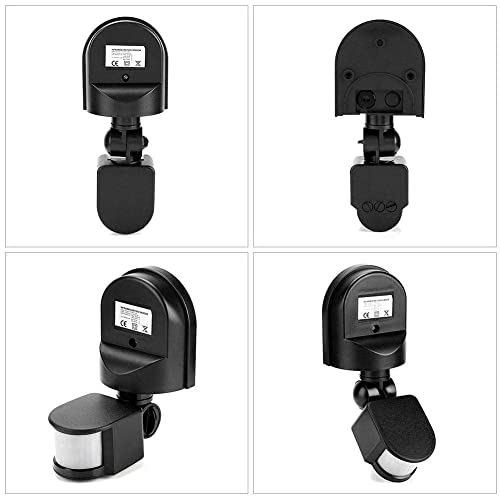 FTVOGUE 110V-240V Ajustable,Ferreter¨ªa para Puertas de Garaje Sensores Cuerpo PIR Sensor de Movimiento Sensor de Infrarrojos Sensor de Movimiento Interruptor de luz Interruptor de luz Bombilla(02)