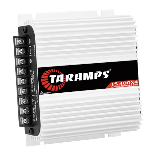 Amplificador de Audio Taramp's TS400X4 Negro Rango Completo 2 Ohmios 4 Canales 400 W Clase D para Auto