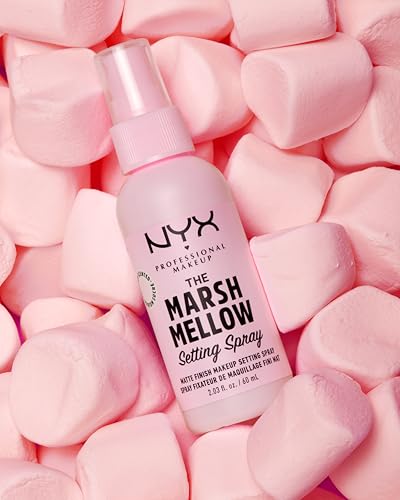 NYX Professional Makeup, Spray fijador de maquillaje 10 en 1 acabado mate, Marshmellow Setting Spray, 60ml. Matifica, suaviza, minimiza poros, prolonga la duración del maquillaje durante 16 horas, fórmula vegana