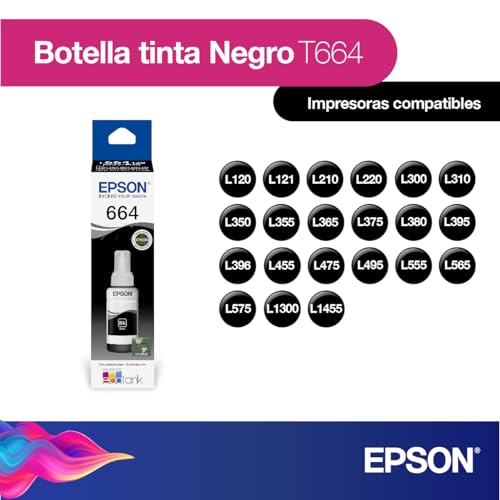 Botella de Tinta Epson Ecofit Negro T664