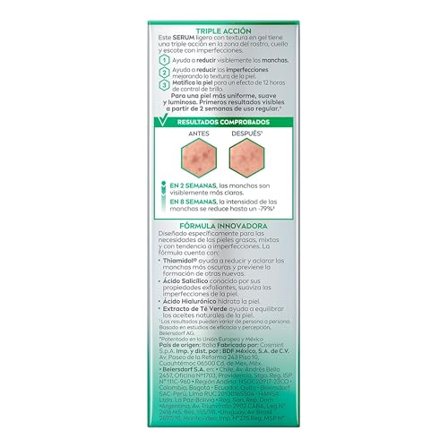 NIVEA LUMINOUS630 Anti-manchas Serum Facial Anti-imperfecciones (30 ml) - Con Ácido Hialurónico, Ácido Salicílico y Extracto de Té Verde, para una Piel Uniforme, Suave y matificada.