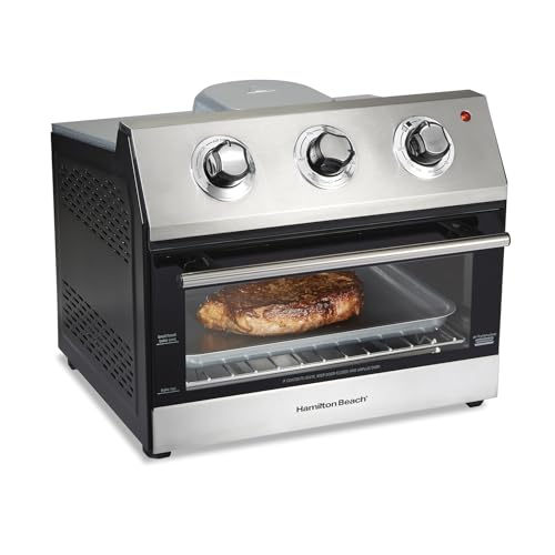 Horno digital con Freidor con Aire 31222 Hamilton Beach/1800 watts de potencia/ 5 funciones de uso/Temporizador/Capacidad de una pizza de 30 cm