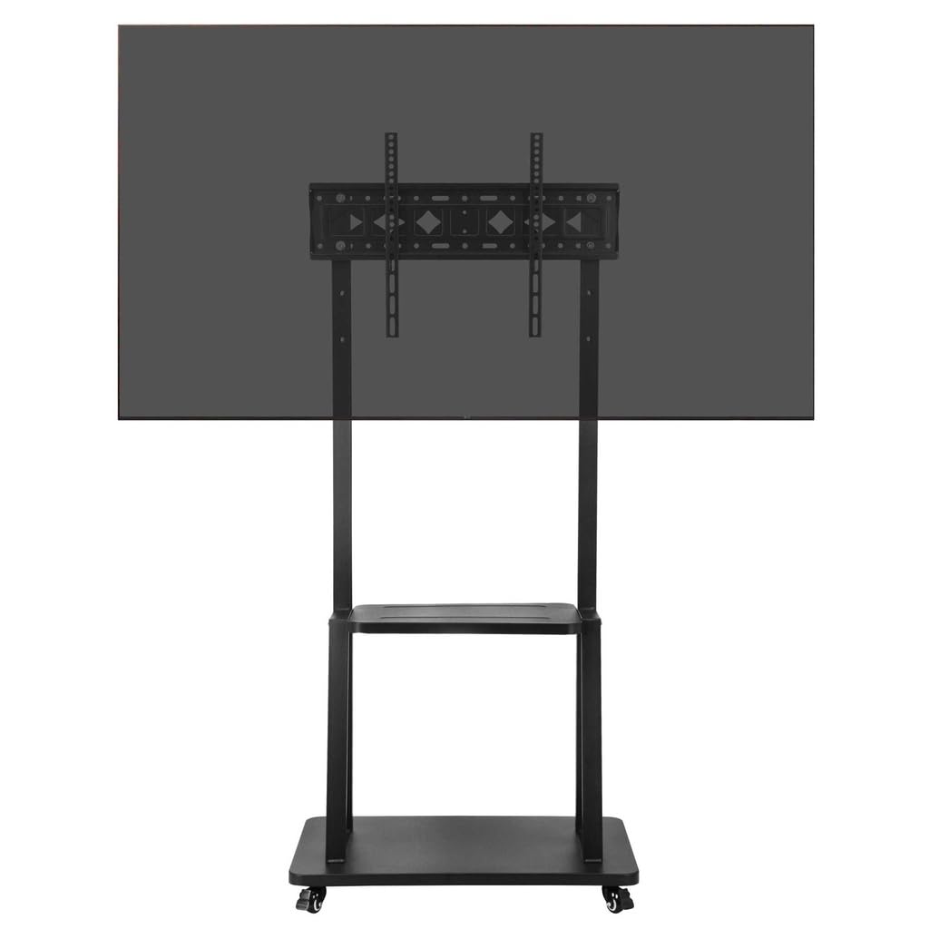 Lucky Owl Soporte de TV para Piso Carrito de 42"-85" Pulgadas Soporte de TV Grande (Y800-TVC4285) Dimensión 1.5mm Carga máxima de 50 kg VESA 600X400 Resistente Material Reforzado con rueditas.