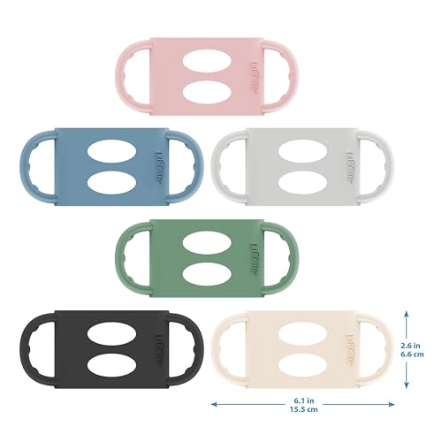 Mangos de Botella de Silicona Dr. Brown’s Light Pink Ecru Black para Bebé