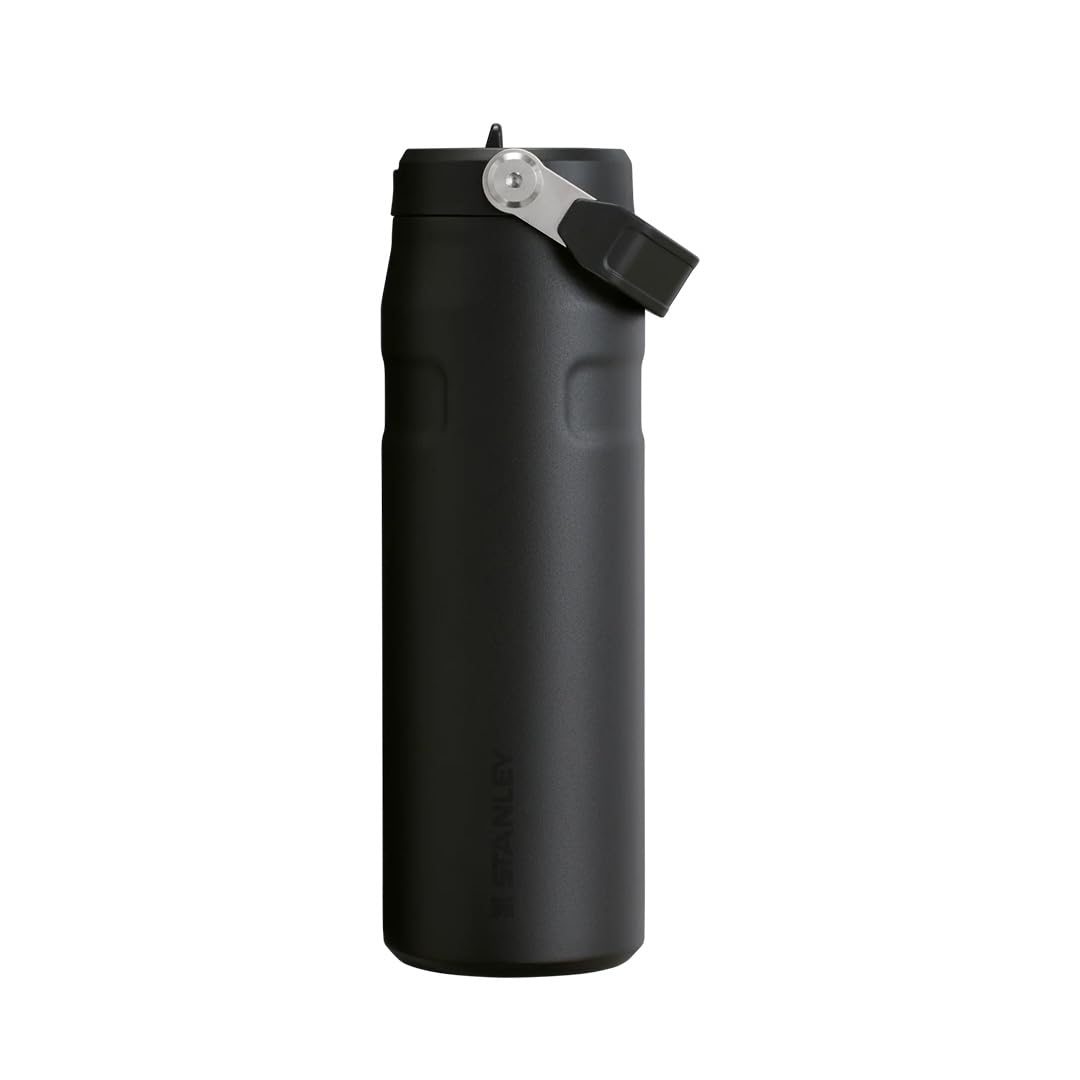 Botella Stanley IceFlow Aerolight 709 ml, con Tapa de Flujo Rápido, Aislamiento de Doble Pared, Mantiene Bebidas Frías, Termo Acero Inoxidable libre de BPA, Botella Stanley 24 oz BLACK