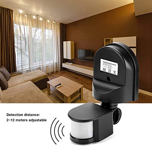 FTVOGUE 110V-240V Ajustable,Ferreter¨ªa para Puertas de Garaje Sensores Cuerpo PIR Sensor de Movimiento Sensor de Infrarrojos Sensor de Movimiento Interruptor de luz Interruptor de luz Bombilla(02)
