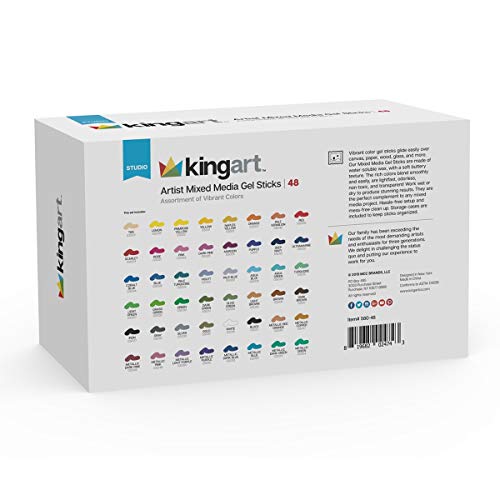 KINGART Juego de 48 lápices de colores únicos, varios colores