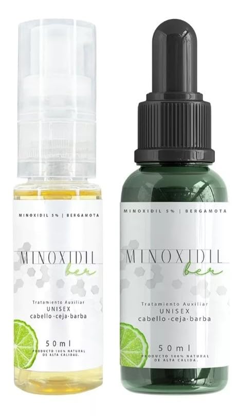 Set de Espuma y Tratamiento Minoxidilber Negro con Minoxidil y Bergamota para Crecimiento de Barba y Cabello para Hombre
