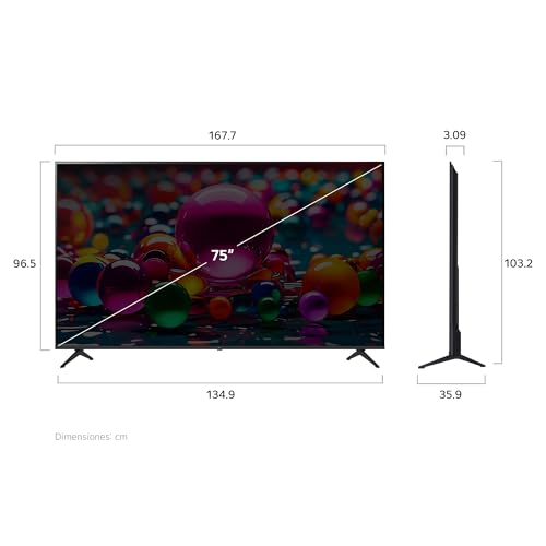 LG Pantalla 75 Pulgadas UHD AI UA8050 4K Smart TV 2025