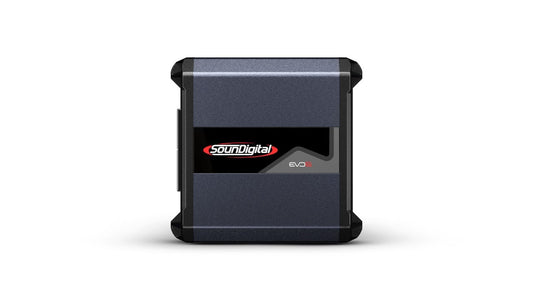 Amplificador de Rango Completo SounDigital Gris EVO5 400.2-2 Canales 400 Vatios RMS 4 Ohmios para Coche