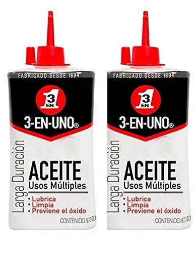 Aceite Usos Múltiples de 3 en 1 90 ml Pack Doble Lubricante, Limpiador y Antioxidante