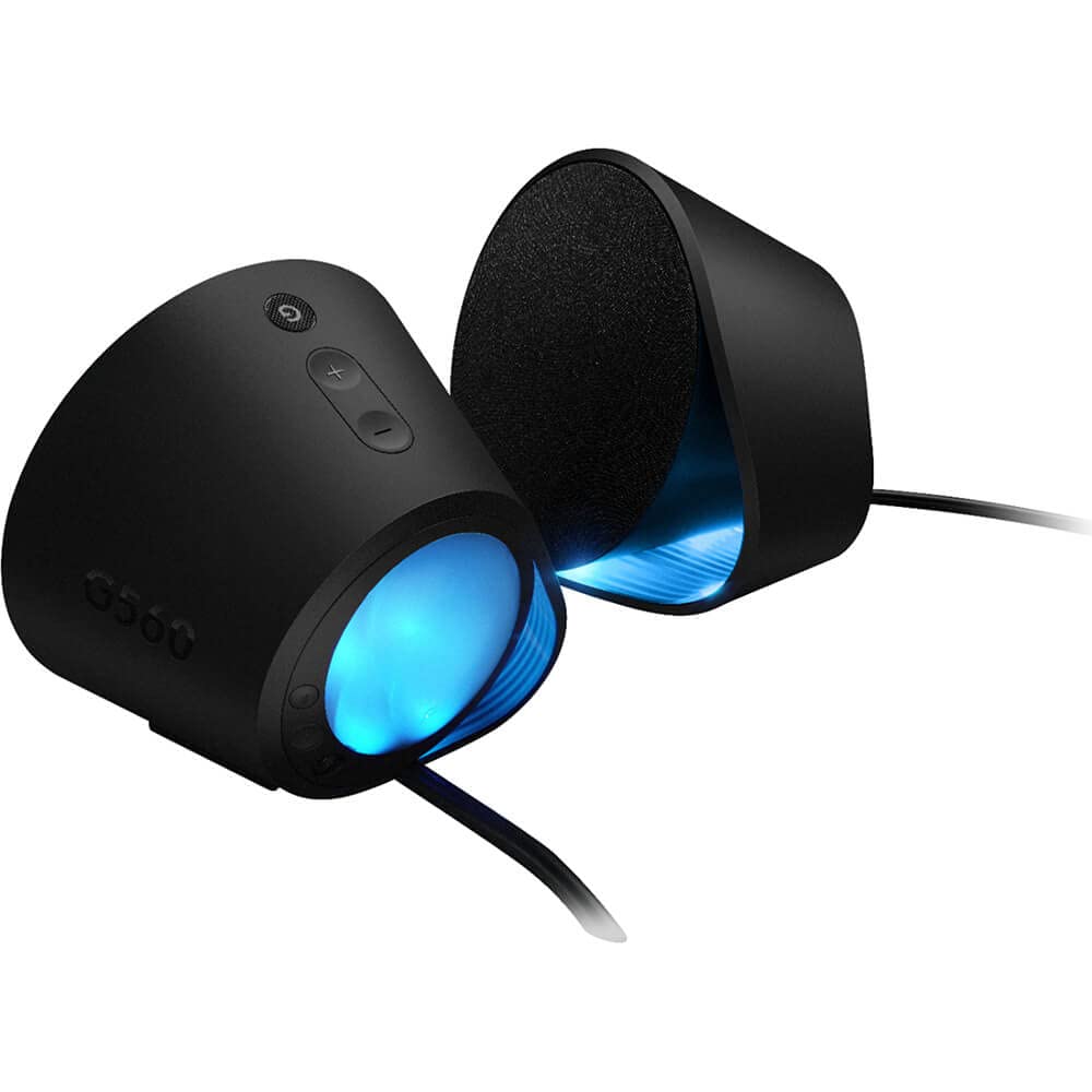 Logitech G560 LIGHTSYNC bocinas para Gaming con iluminación RGB determinada por el juego, audio posicional DTS:X Ultra y potencia 120 W RMS, compatibles con conexiones USB, Bluetooth y de toma de 3,5 mm - Negro